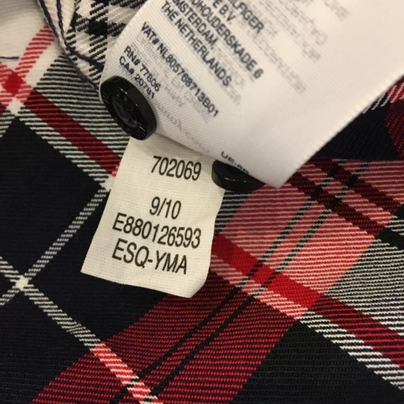 Tommy Hilfiger Limited Plaid Button Shirt Red Long Sleeve Casual Men's Size M - Picture 7 of 10